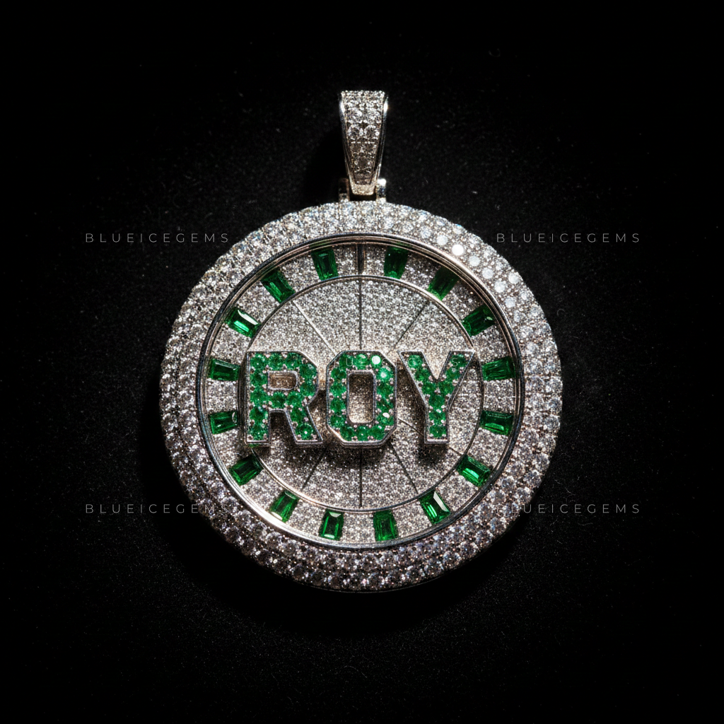 The "ROY" Chronograph: Emerald-Flooded Script & Baguette-Dial Medallion