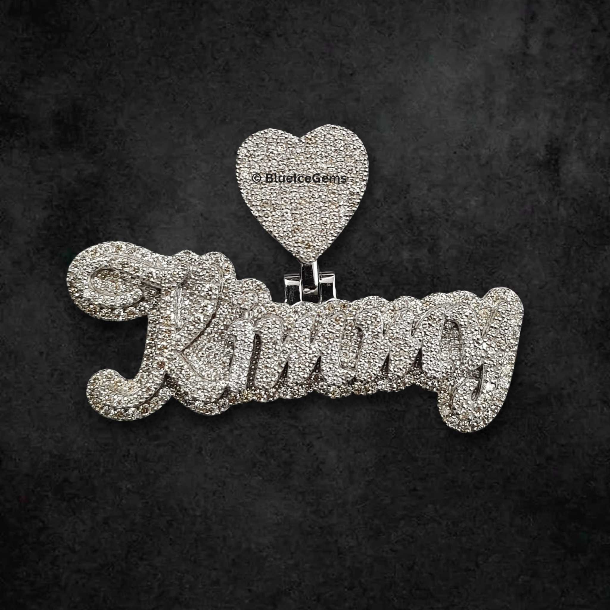 The "Kimmy" Heartfelt Diamond Script Pendant