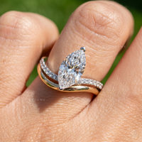 Serena Marquise Cut Certified Brilliant Accent Engagement Ring