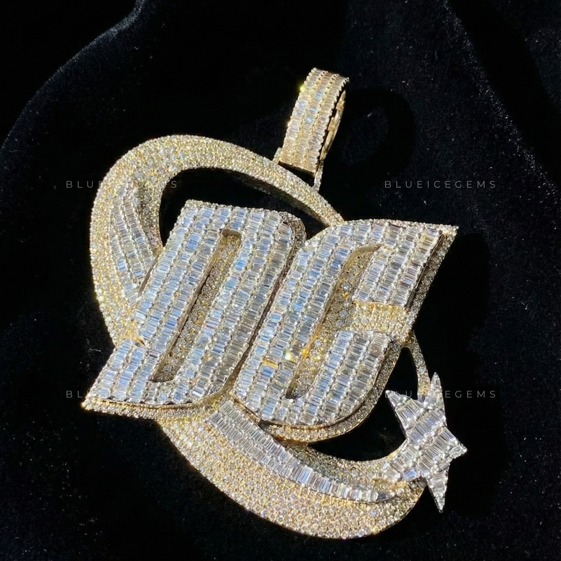 The "DC" Celestial Orbit: Hand-Set Baguette Mosaic & Shooting Star Pendant