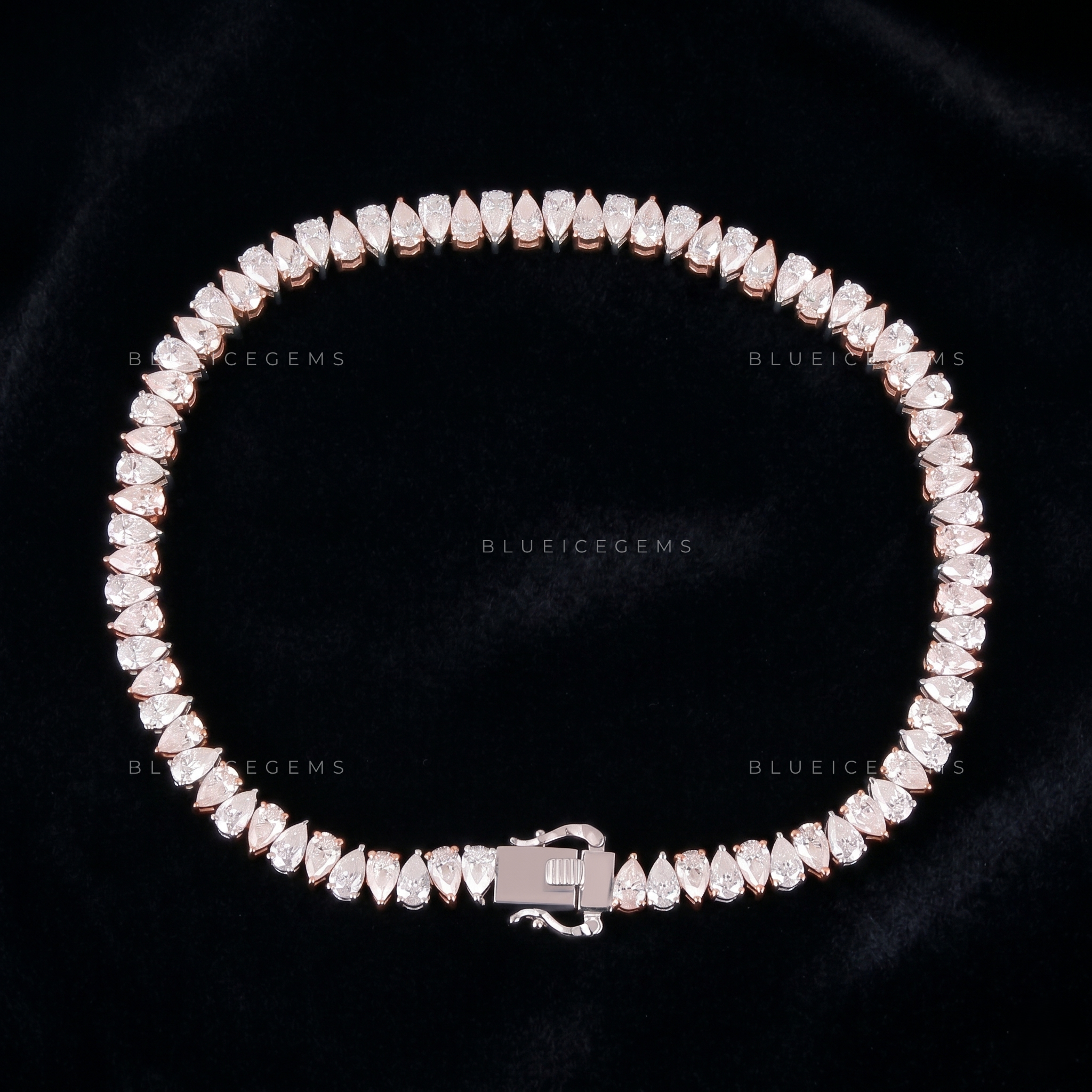 Ethereal Pear-Drop Fusion Two-Tone Shimmer Link