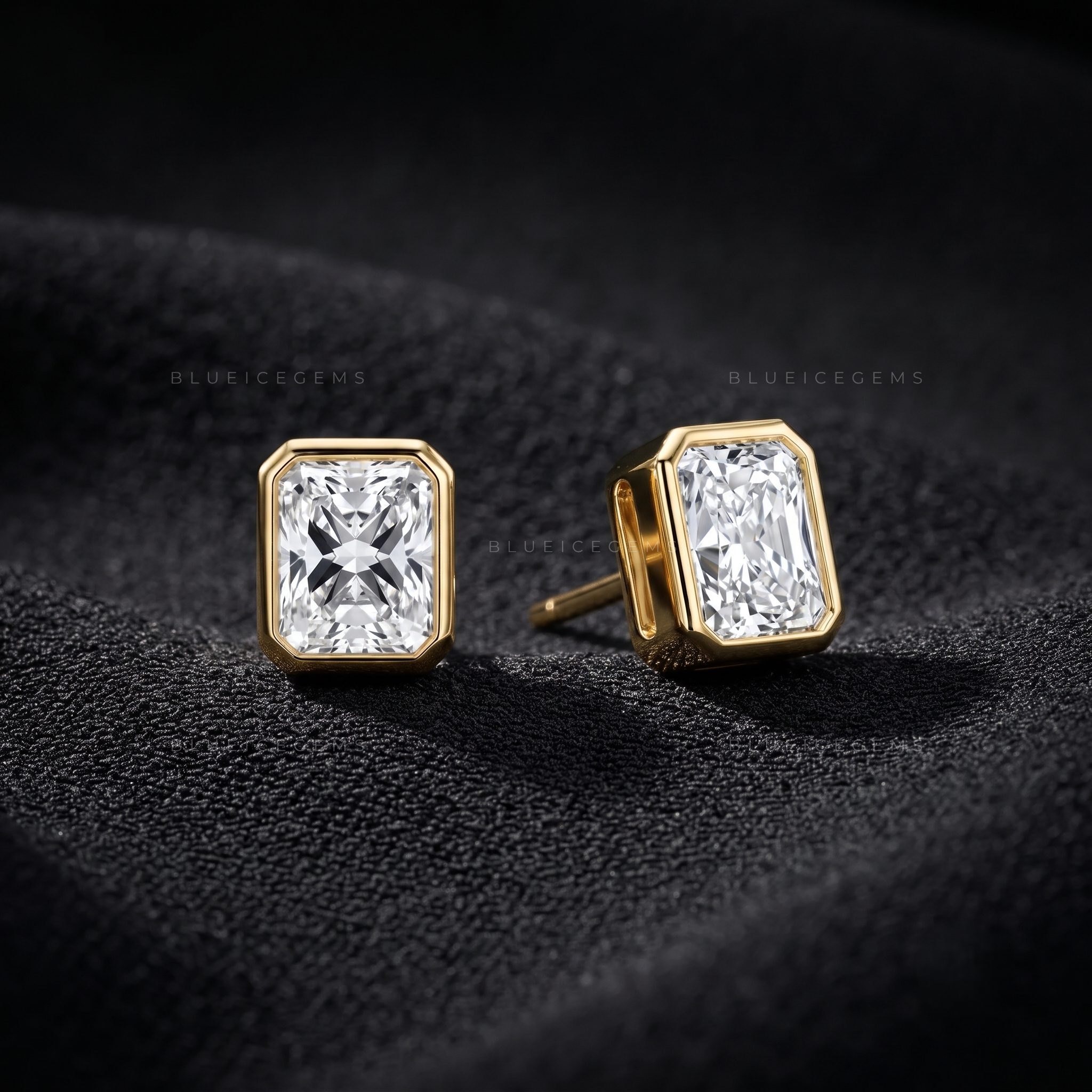 Aurelis Radiant-Cut Lab-Grown Diamond Stud Earrings