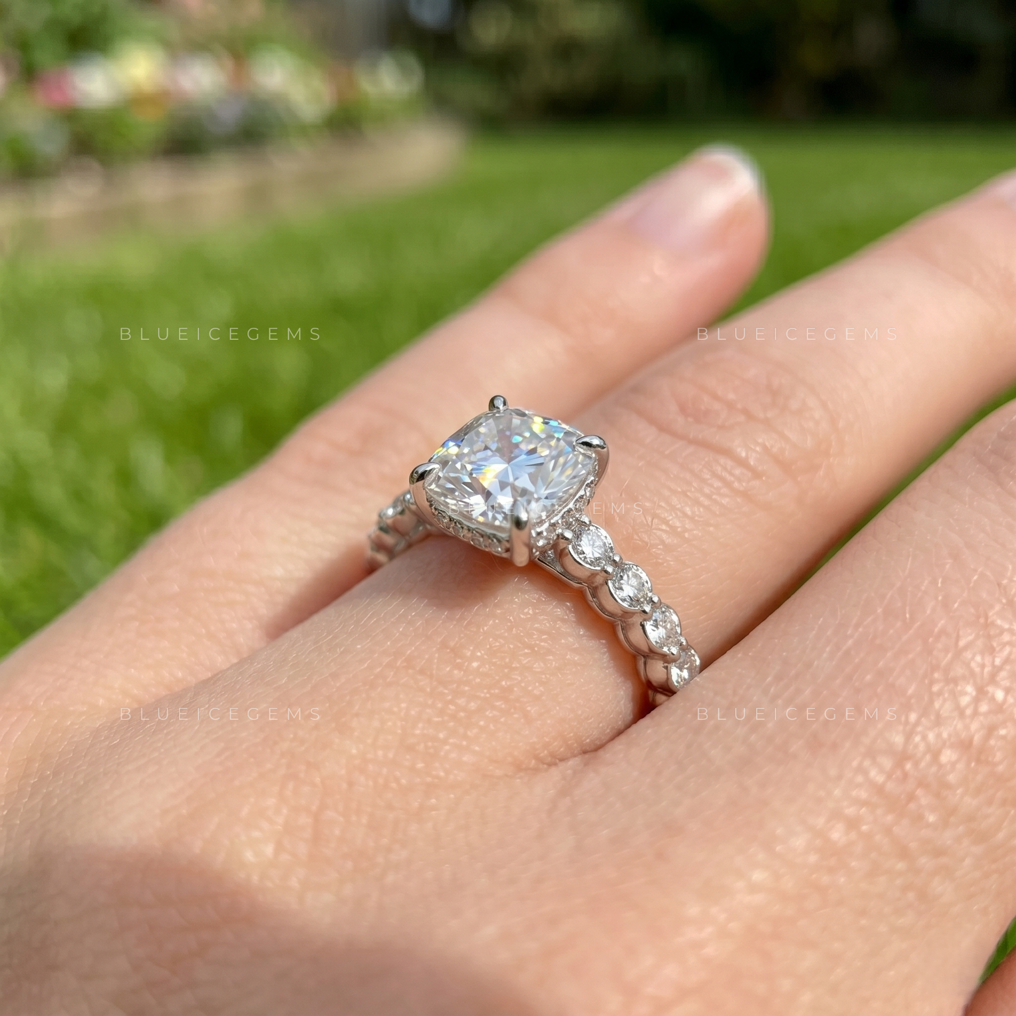 Enchanted Cushion Brilliant Cut Mid-Century Heirloom Engagement Ring