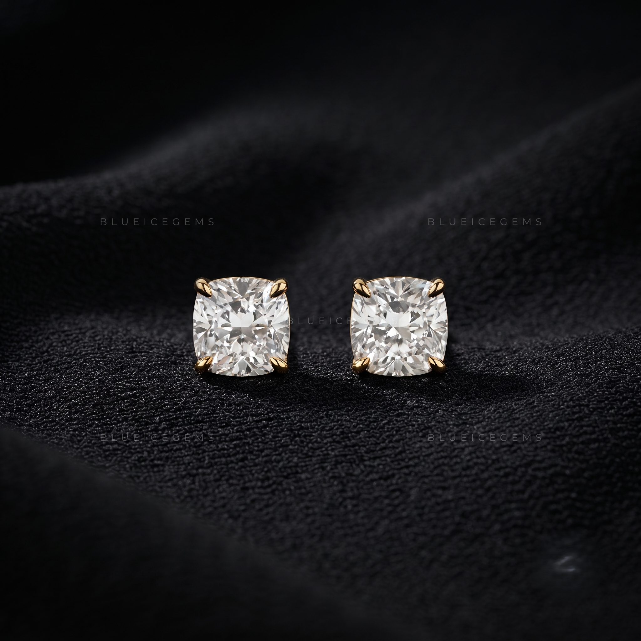 Sovereign Cushion-Cut Lab-Grown Diamond Stud Earrings