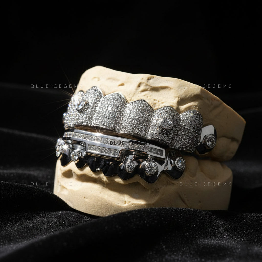 Eclipse Diamond Orbital & Bridge Full-Set Grillz