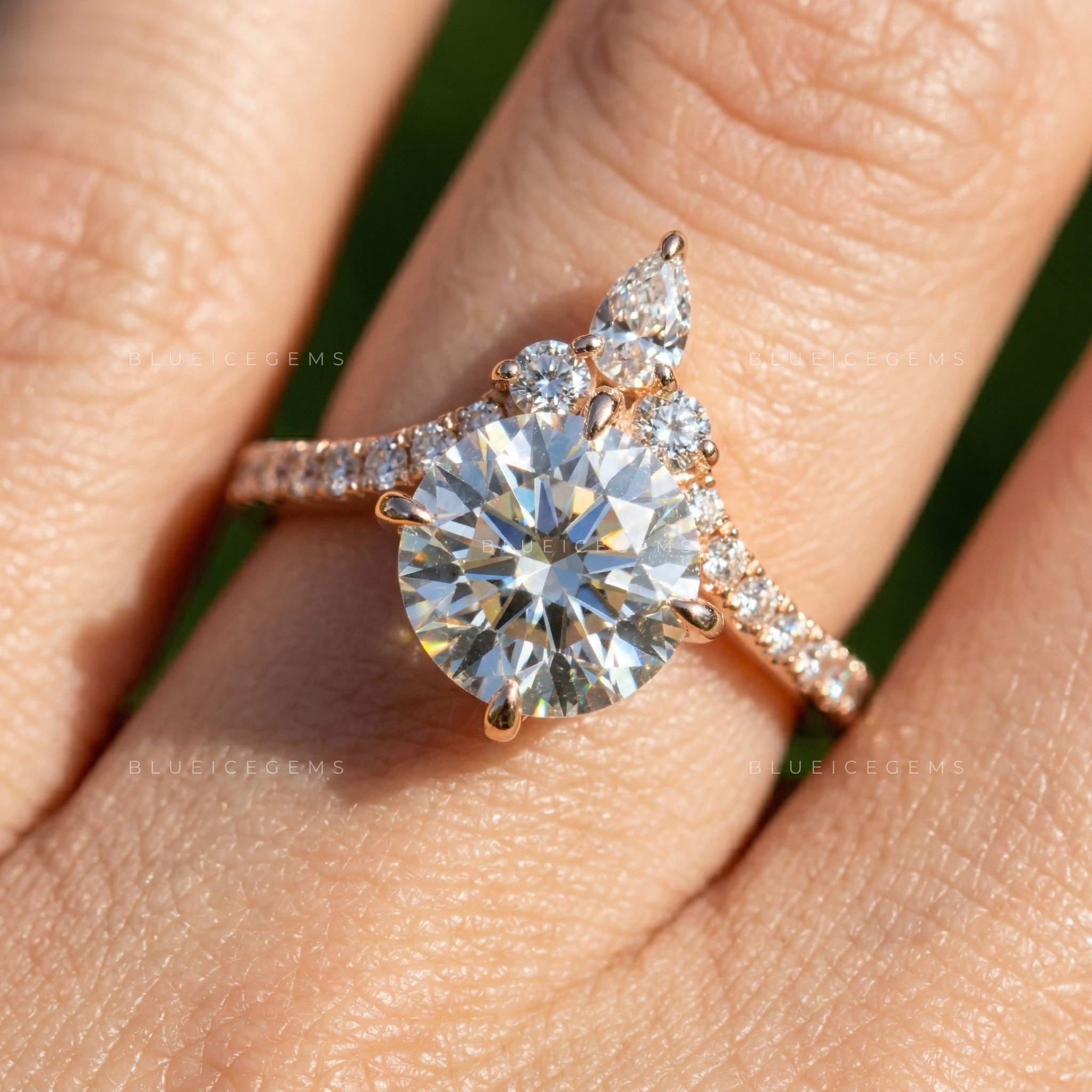 The "Nouveau" Chevron: A Dreamy Round Cut Statement Piece