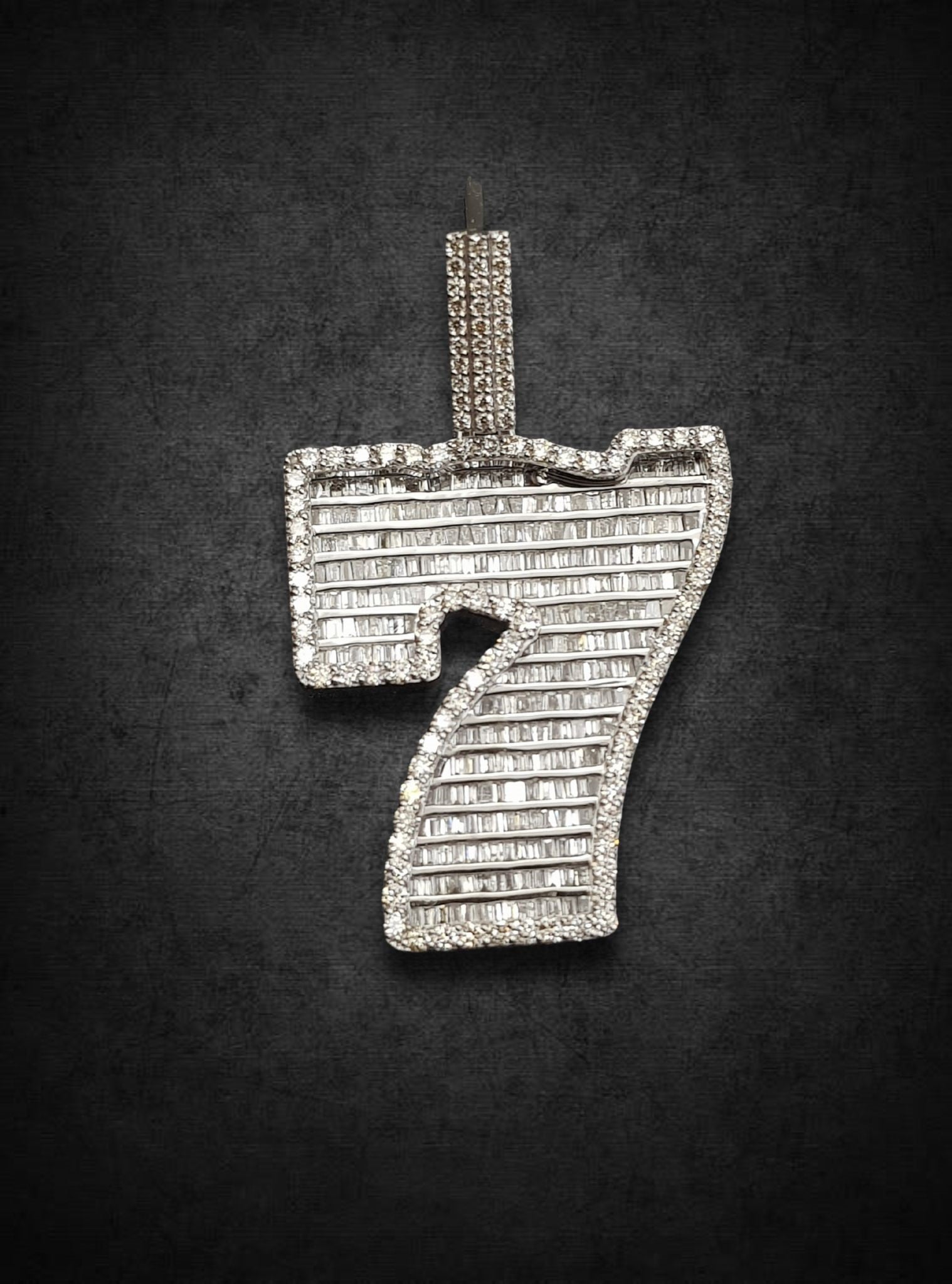 Lucky 7 Baguette Pendant