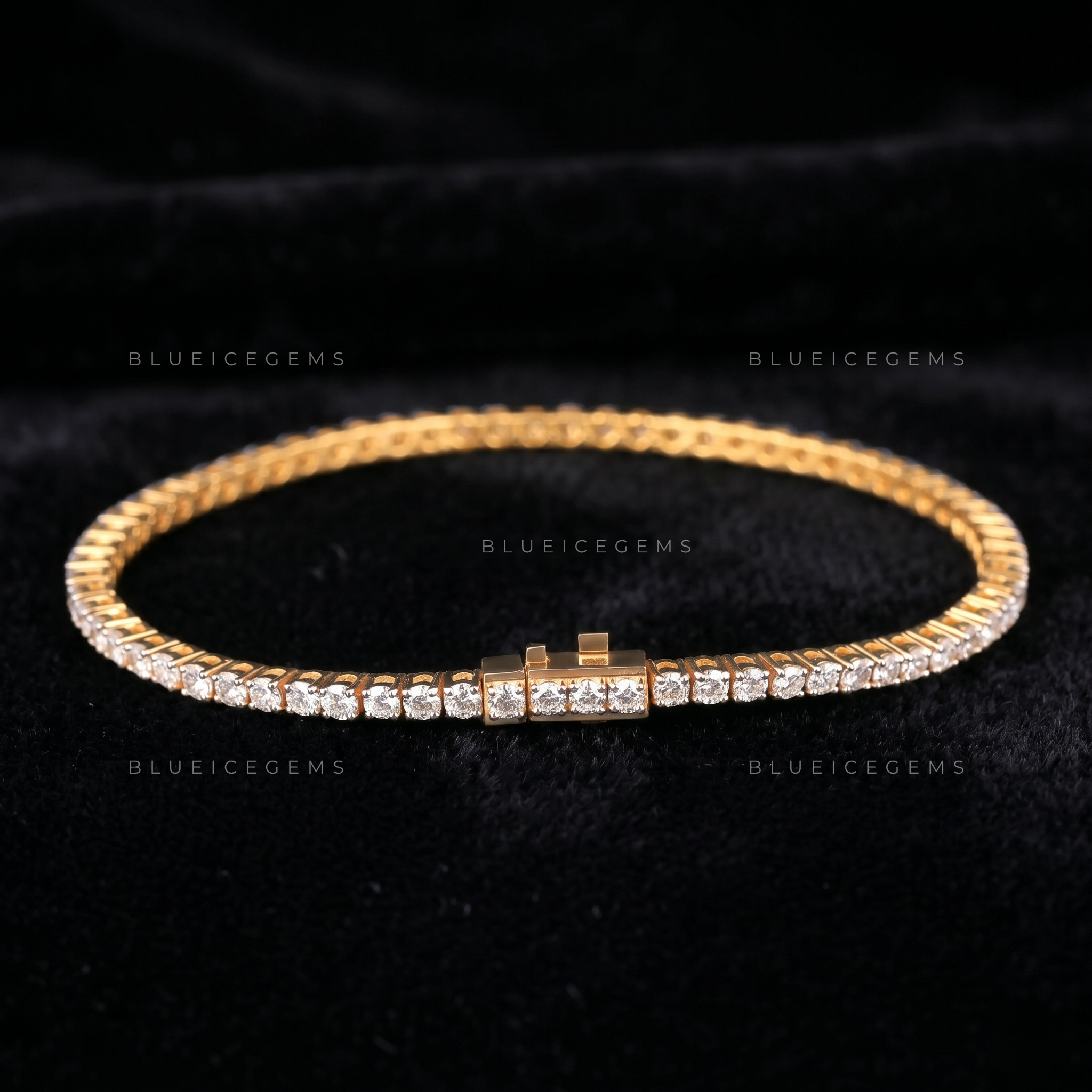 Solar Radiance 6-Inch Yellow Gold Essential Tennis Link