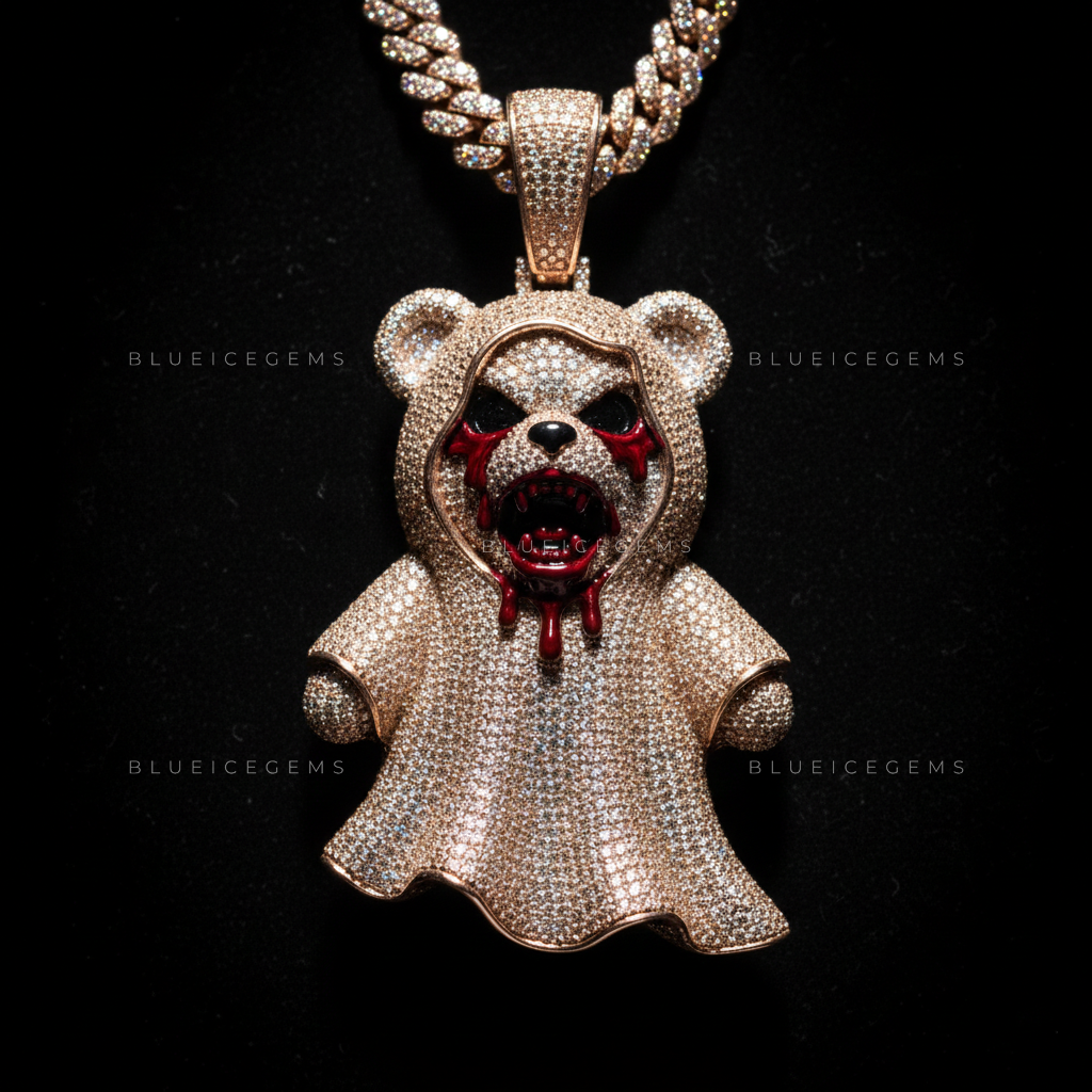 The "Ghoulish Grizzly" Sovereign: Full-Frost Teddy Phantom & Crimson Gore Enamel