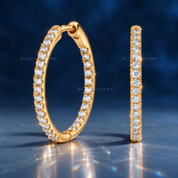 Micro Pavé Diamond Hoop Earrings