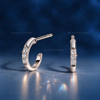 Scalloped Pavé Diamond Huggie Earrings
