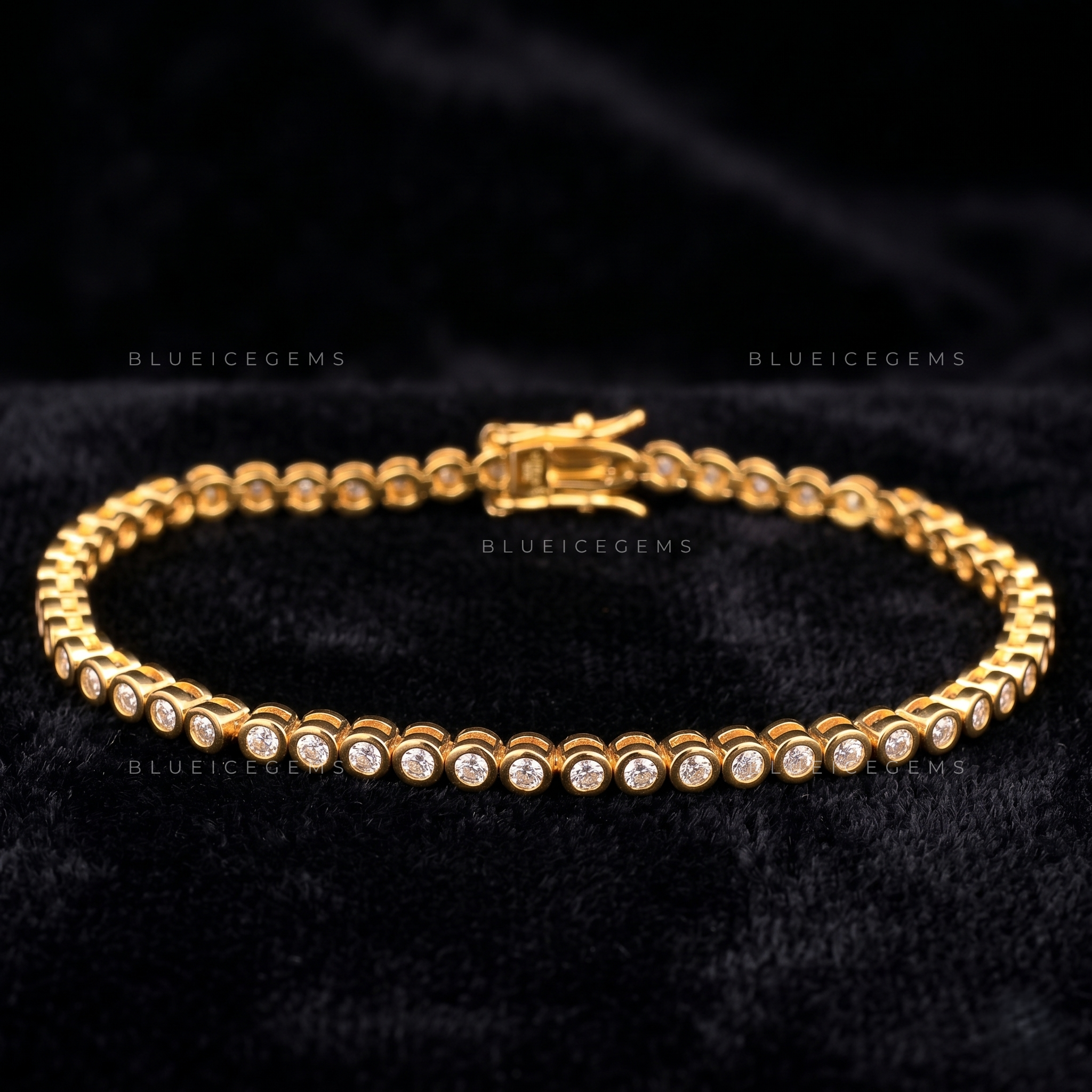 Golden Halo 5mm Bezel-Set Iced Tennis Masterpiece