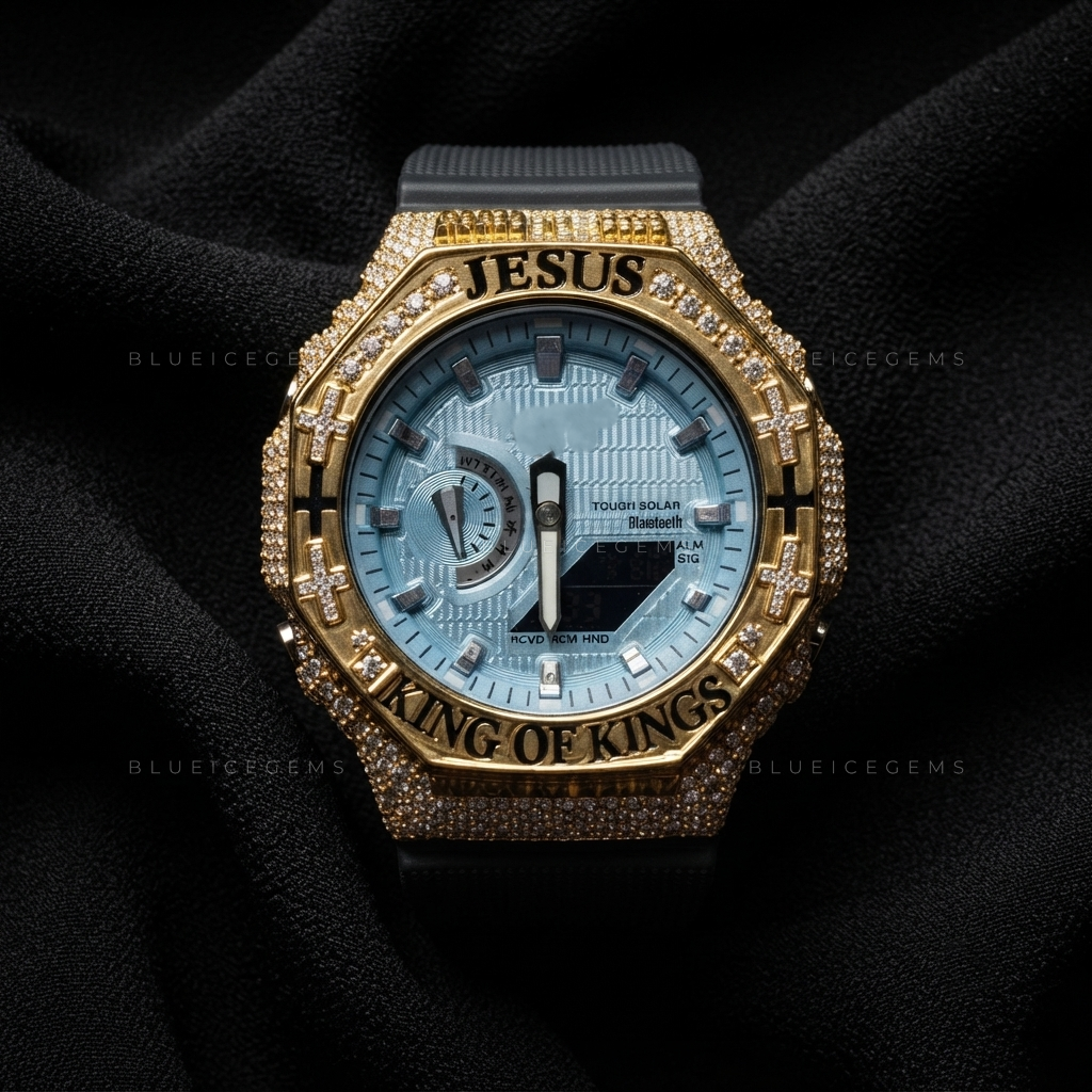 Kingdom Cross Royale Watch – 8.912 CT Moissanite