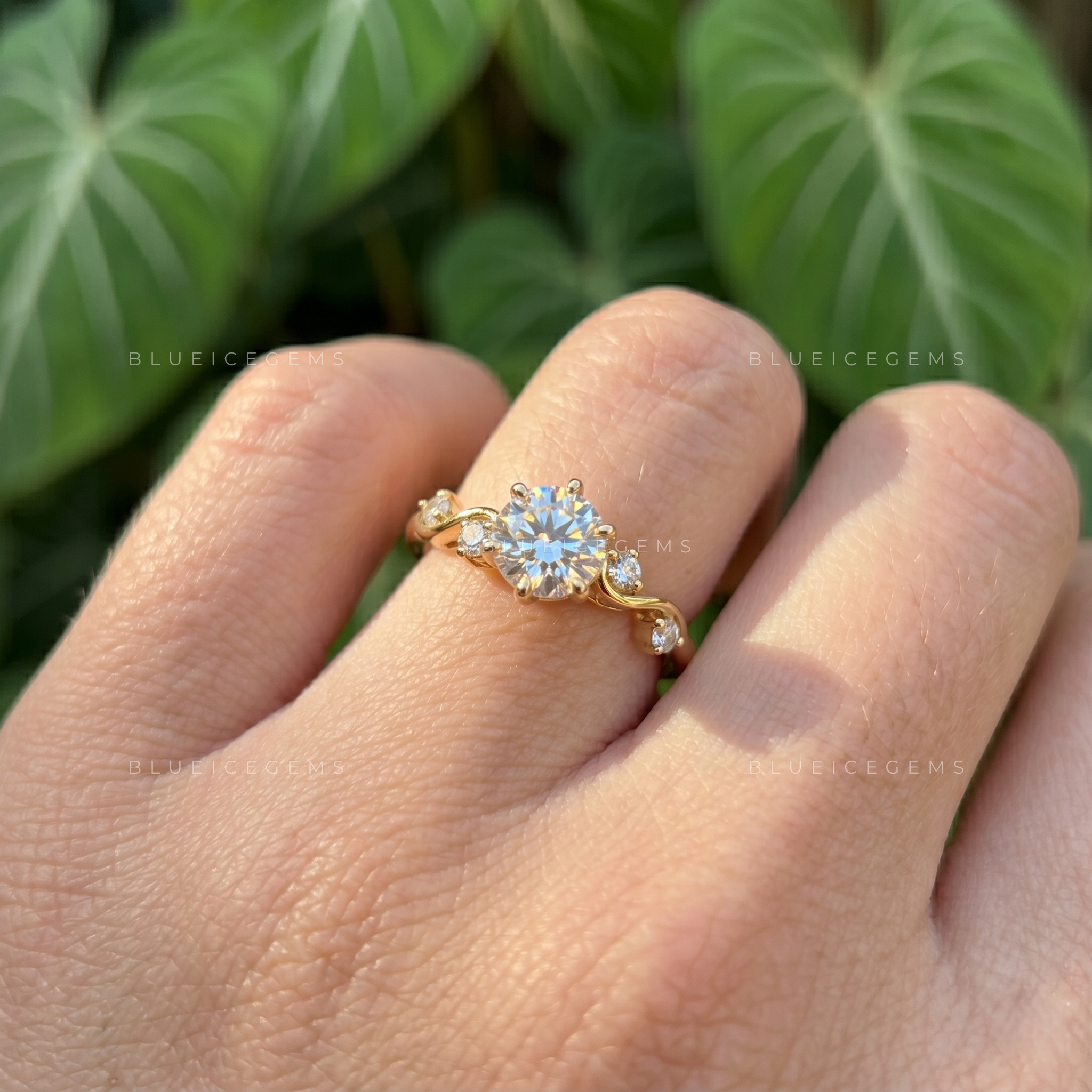 Vintage Inspired Round Cut Delicate Diamond Engagement Ring