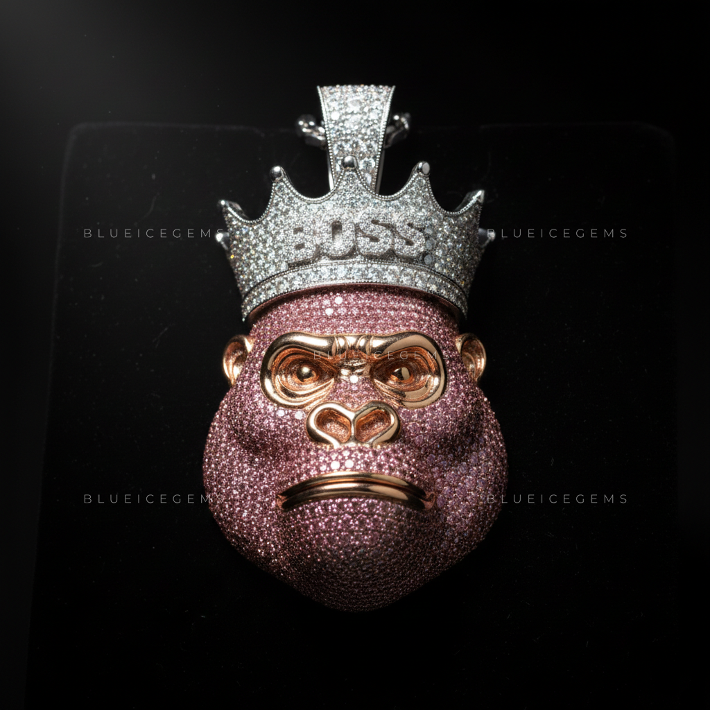 The "PINK BOSS" Gorilla: Rose-Flooded Primate & "BOSS" Crown Sovereign