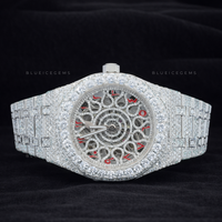 Custom Iced-Out Skeleton Watch – The Infinity Dial