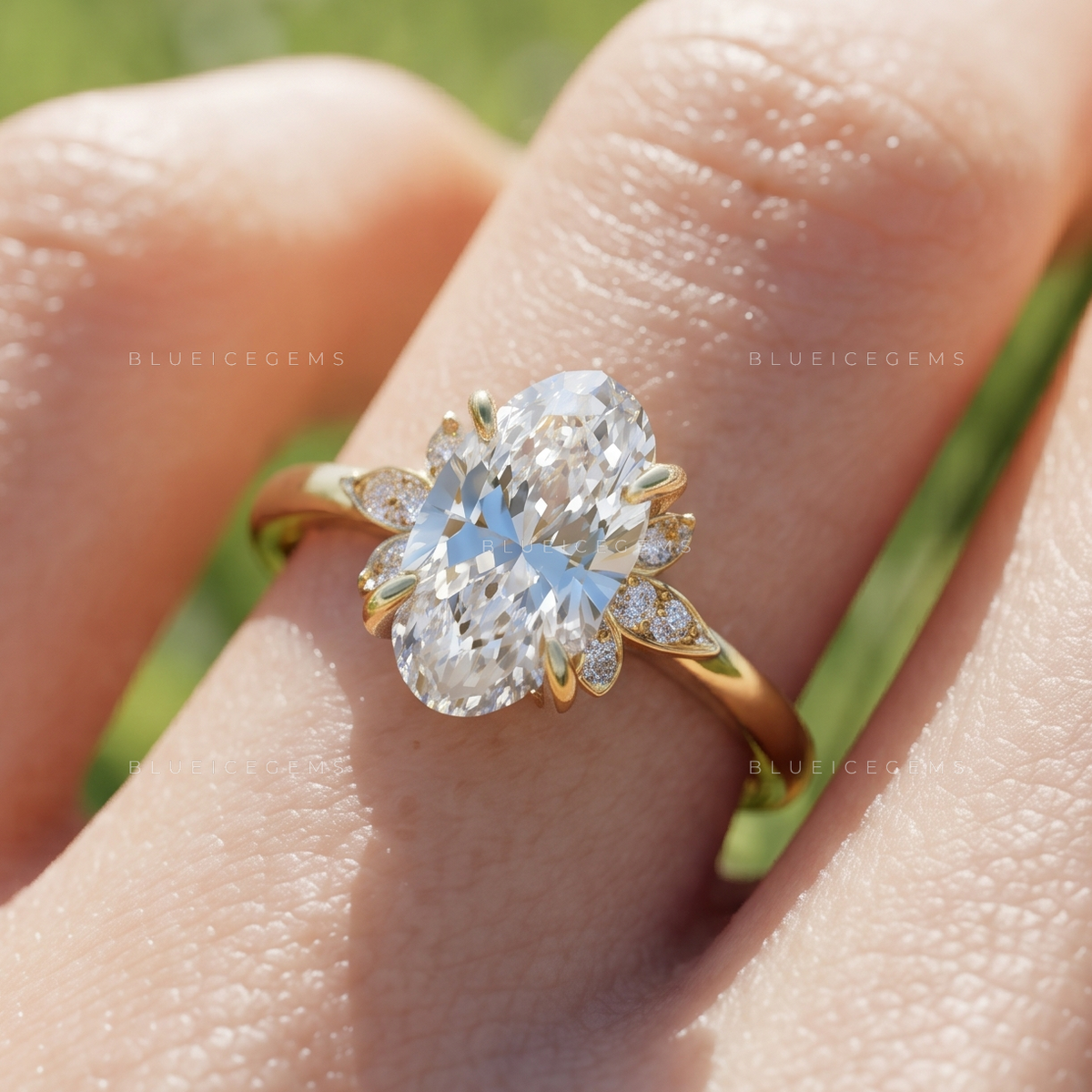 The Elowen Sculpted Floral Engagement Ring