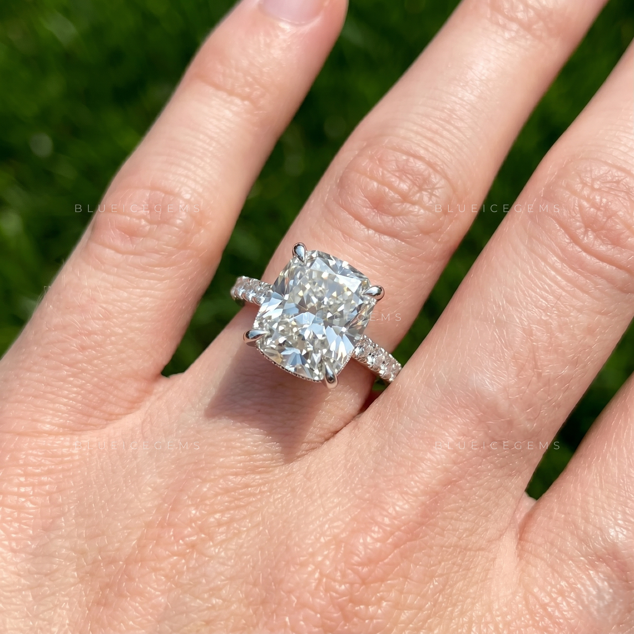 Heritage Cushion Brilliant Cut Ornate Anniversary Statement Treasure Ring