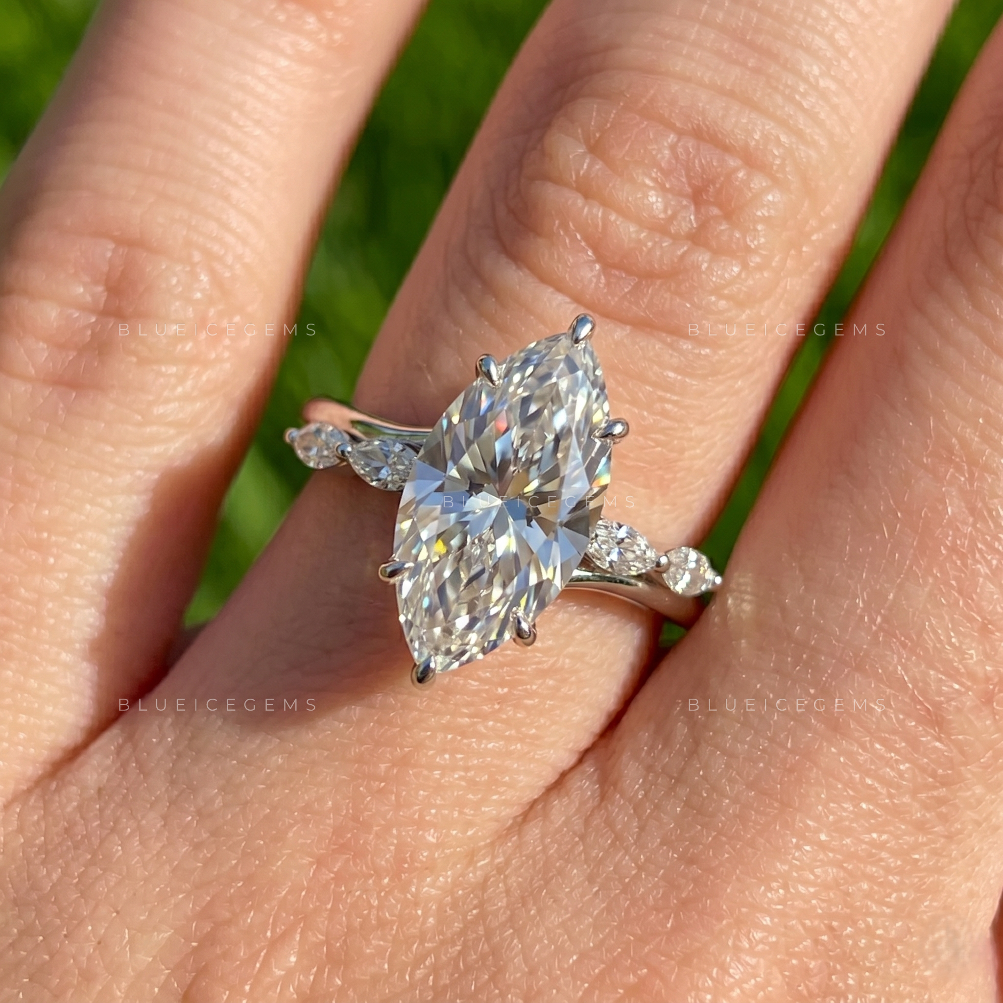 Ethereal Marquise Brilliant Cut Timeless Keepsake Wedding Ring