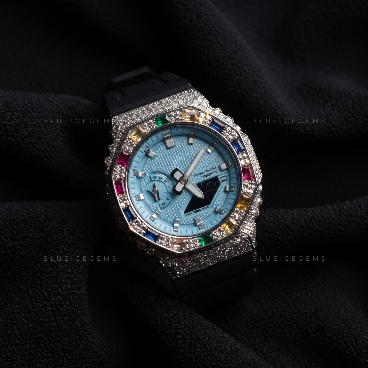 Prismatic Royal Rainbow Iced-Out Watch