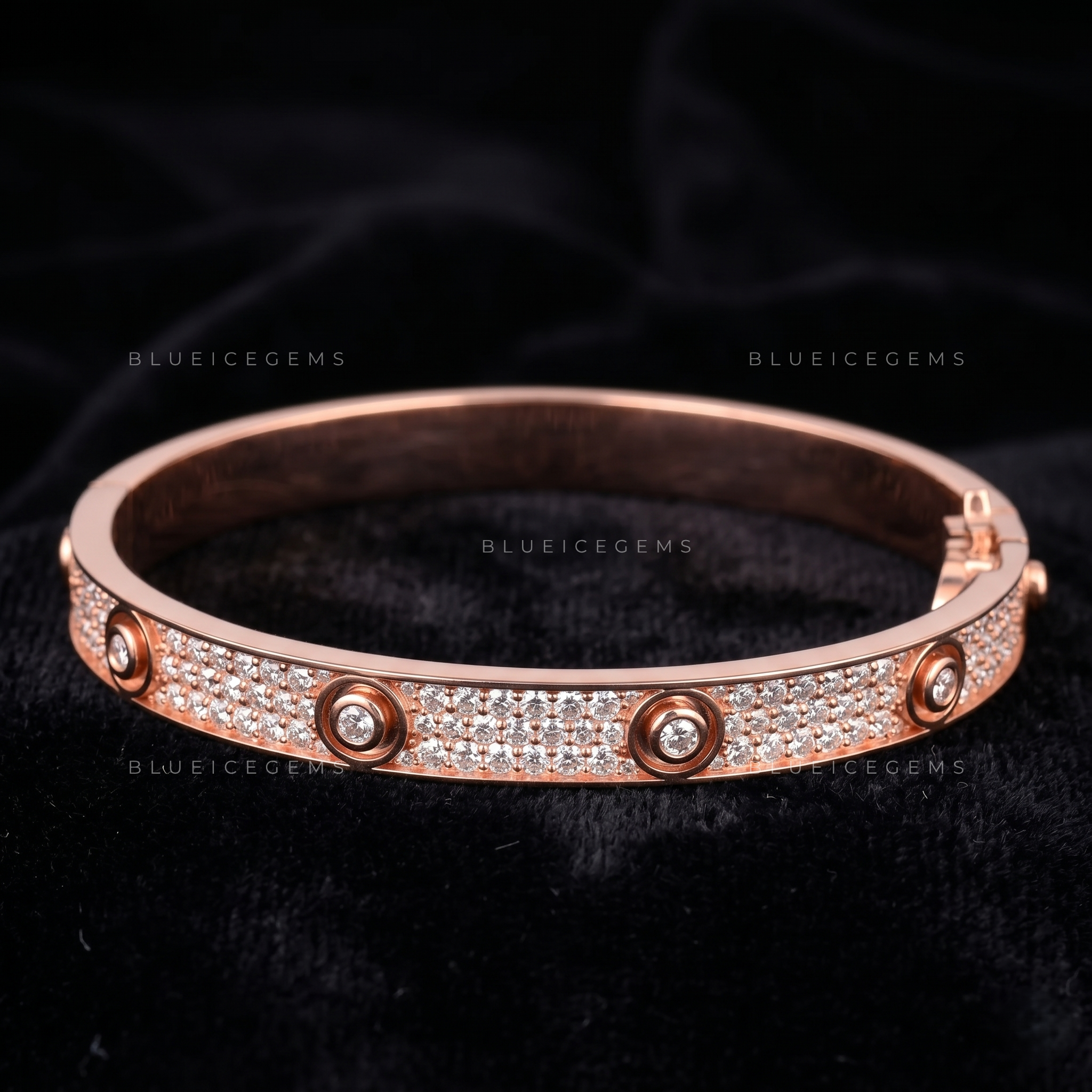 Legacy Elite Iced-Out Signature Screw-Motif Bracelet