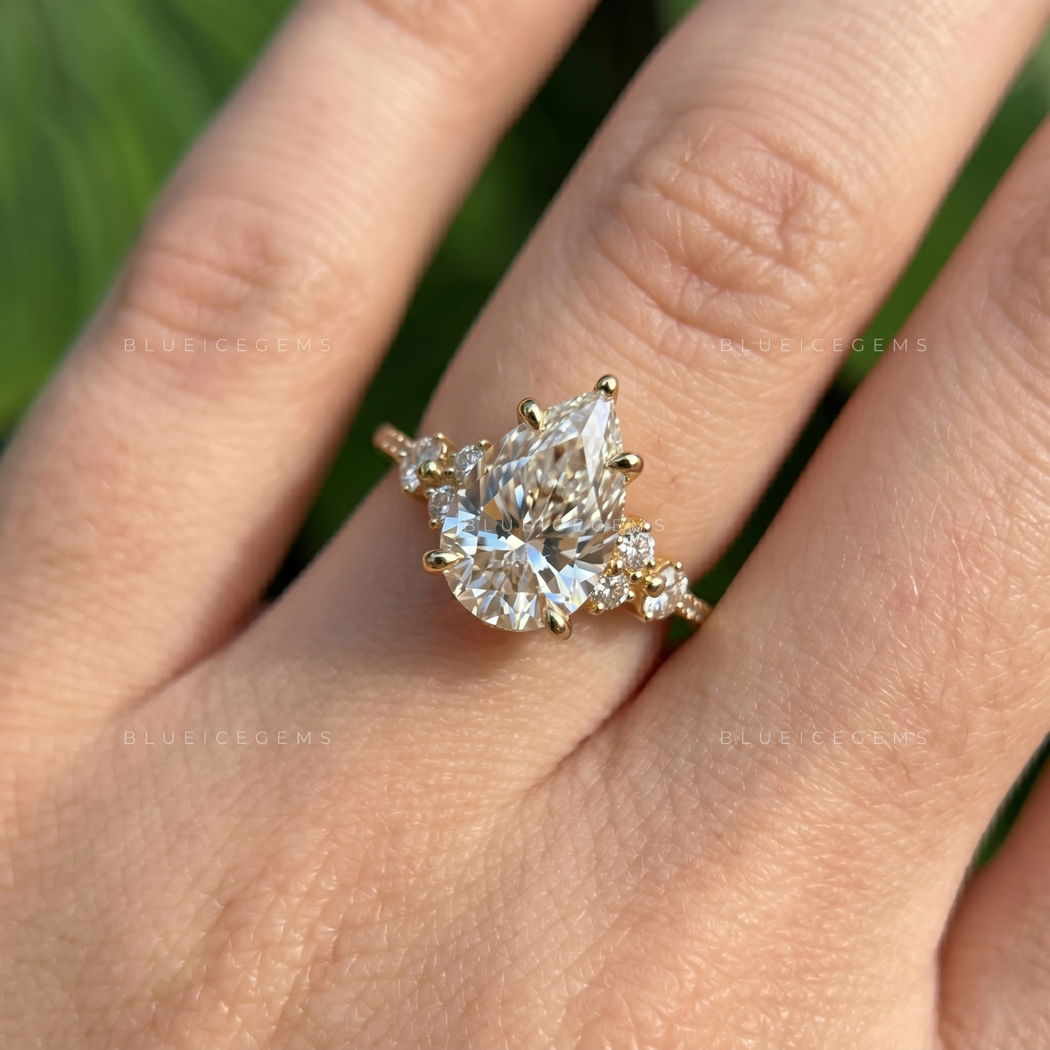 Serenade of Elegance Pear Cut Teardrop Engagement Ring