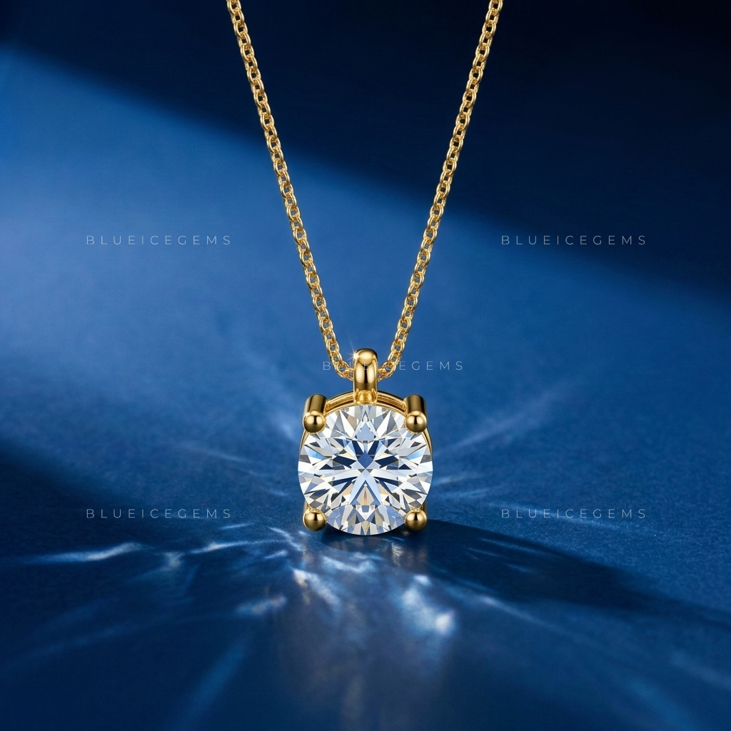 Round Solitaire Diamond Pendant