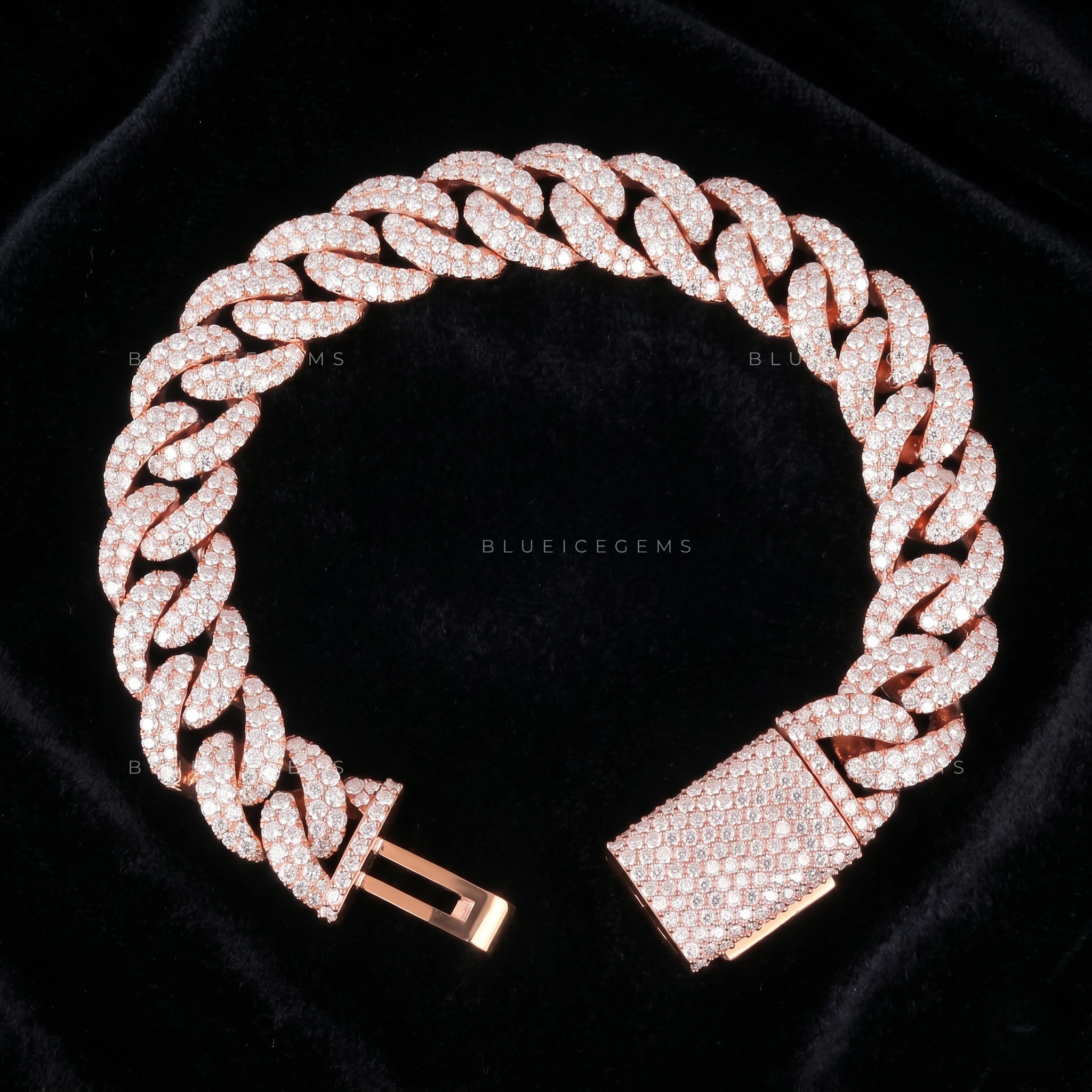 Rose Lustre Heavyweight Iced Miami Cuban Statement