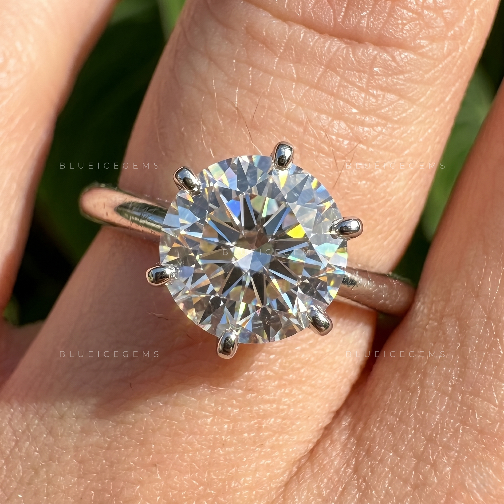 Pure Splendor Classic Six Prong Round Cut Solitaire Engagement Ring