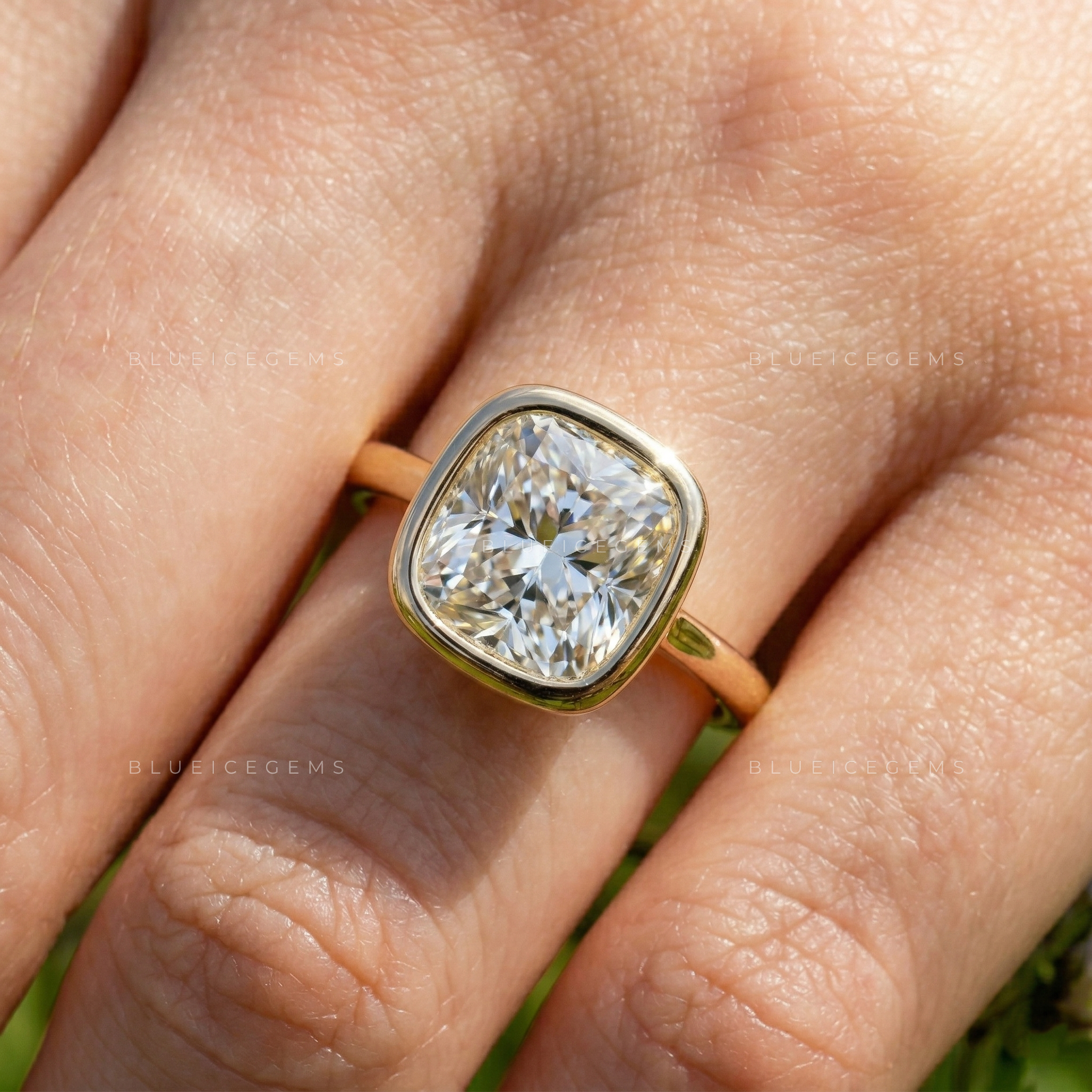 Velvet Radiance Cushion Cut Solitaire Ring