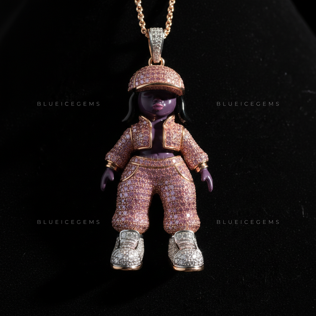 The "Plum Streetwear" Figurine: 3D Animated Sculpt & Pink Diamond Sovereign