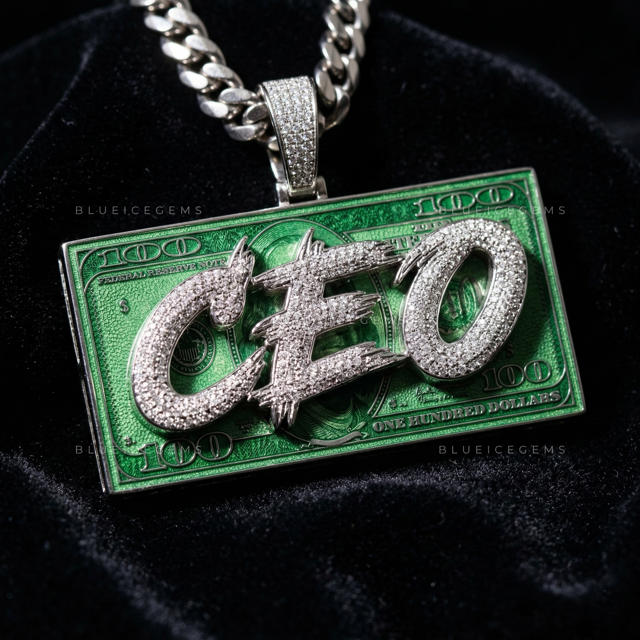 The "CEO" Ledger: Shattered-Ice Script & High-Stakes Greenback Sovereign