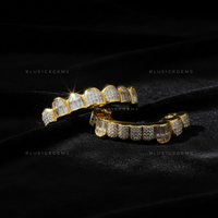 Golden Mosaic Baguette & Pave Grillz