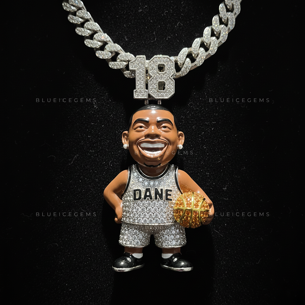 The "DANE 18" Court-King: Amber Basketball & Diamond Jersey Sovereign