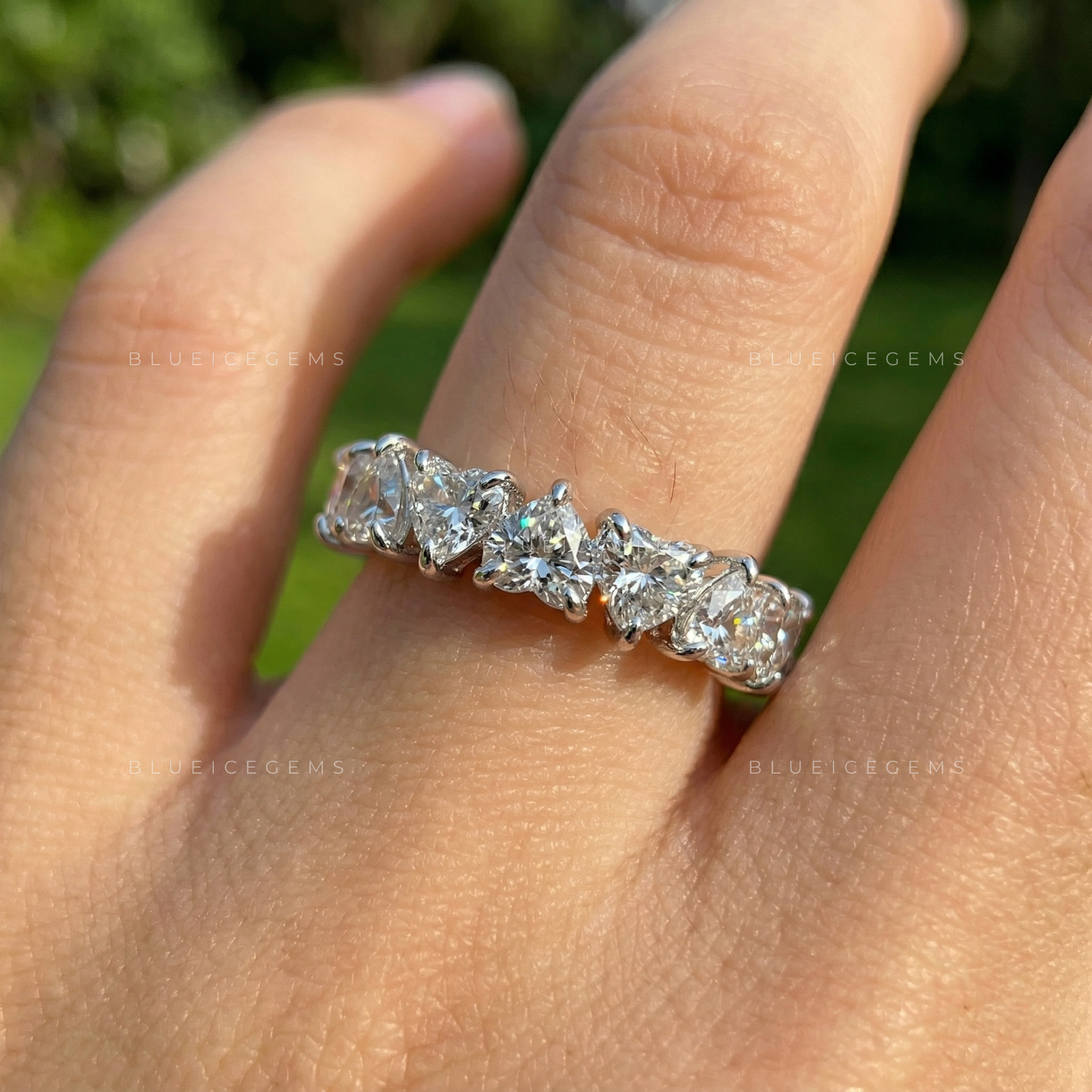 Eternal Devotion Heart Cut Lab-Grown Diamond Eternity Band