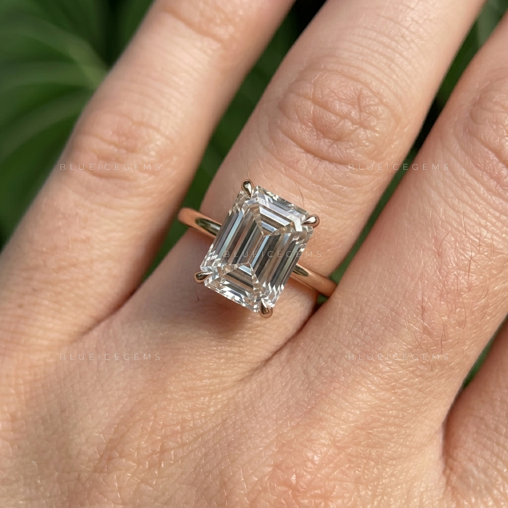 Elegance Unveiled Criss Cut Tulip Solitaire Engagement Ring