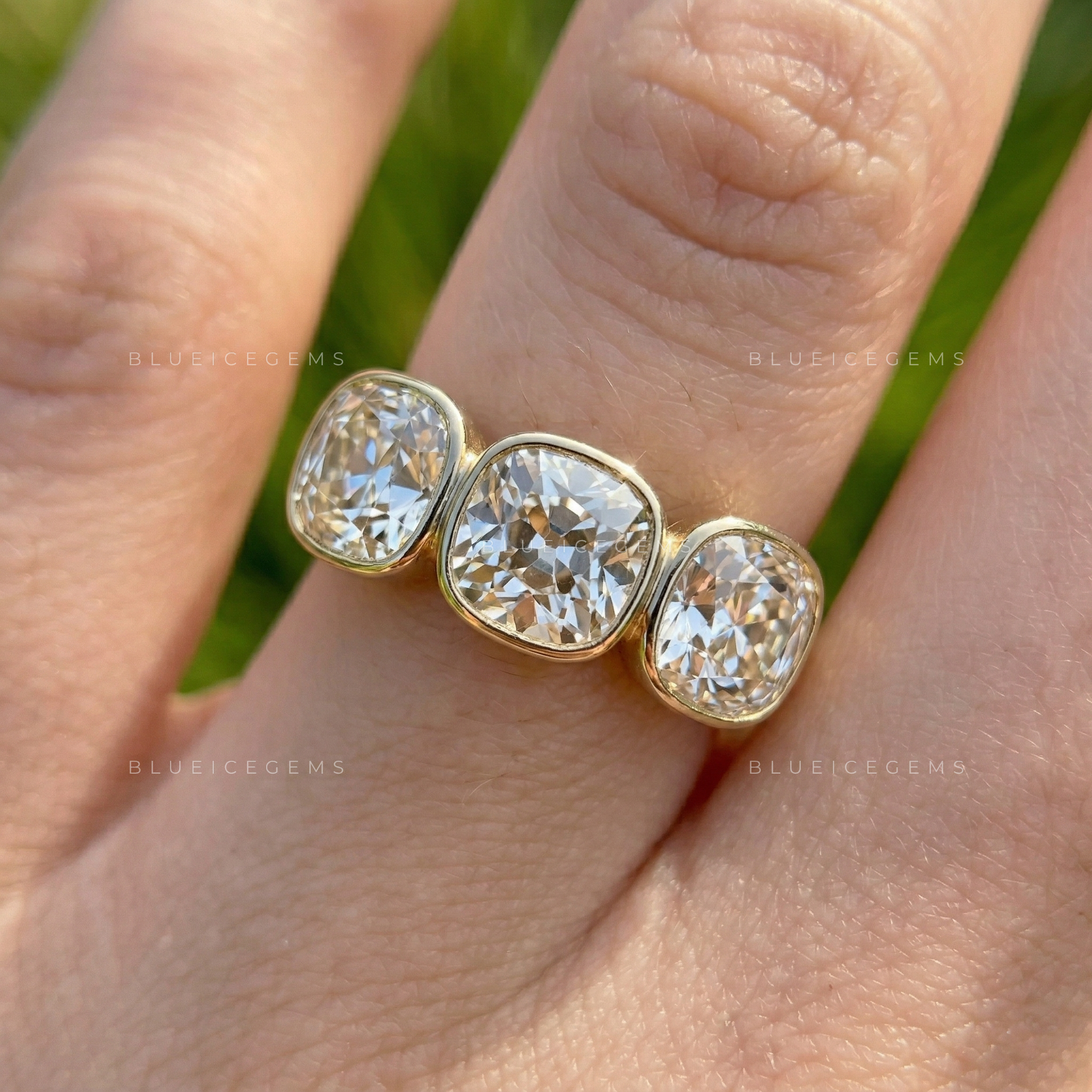 Vintage Grandeur Cushion Old European Cut Lab Diamond Ring