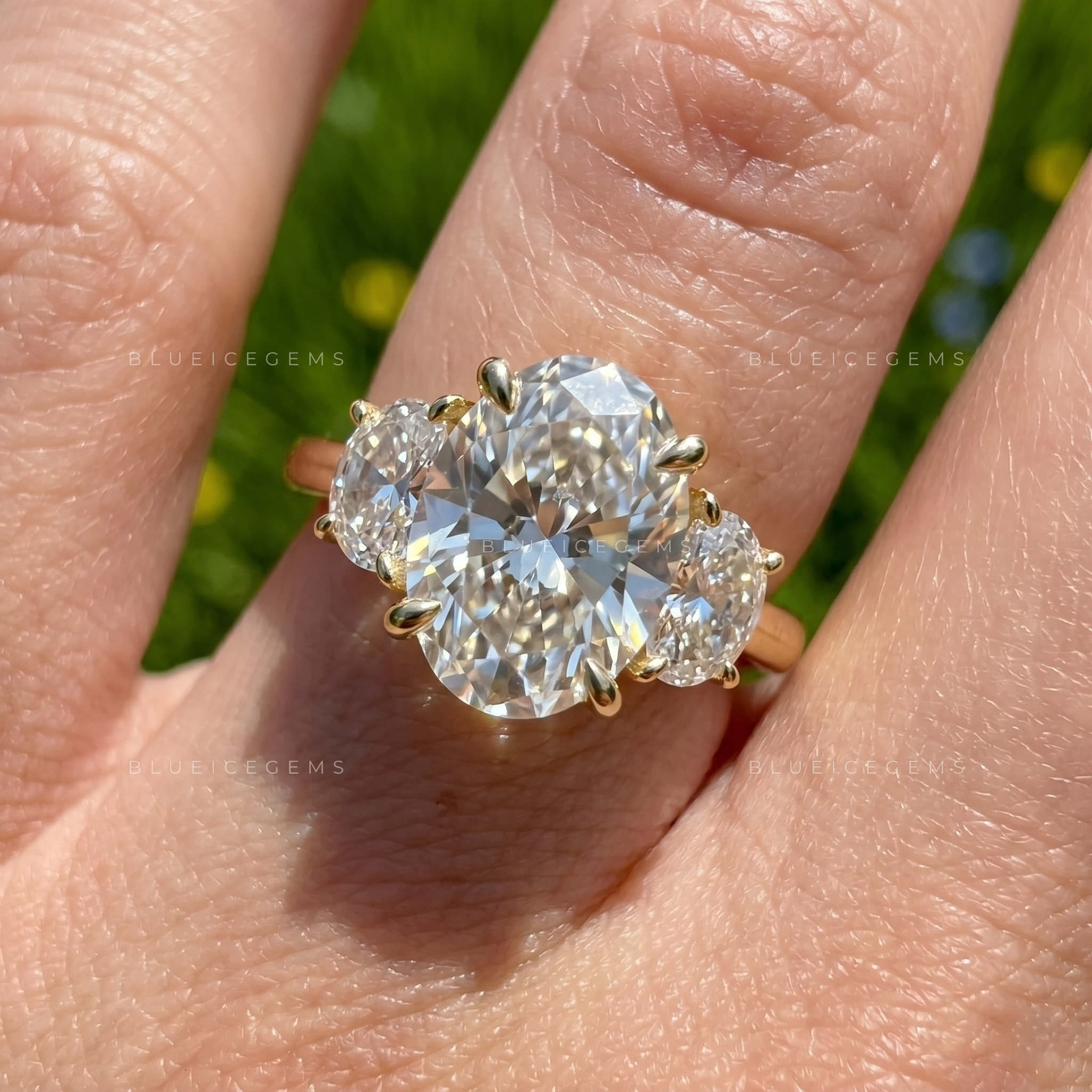 Infinite Brilliance Multi-Oval Cut Artfully Accented Engagement Ring