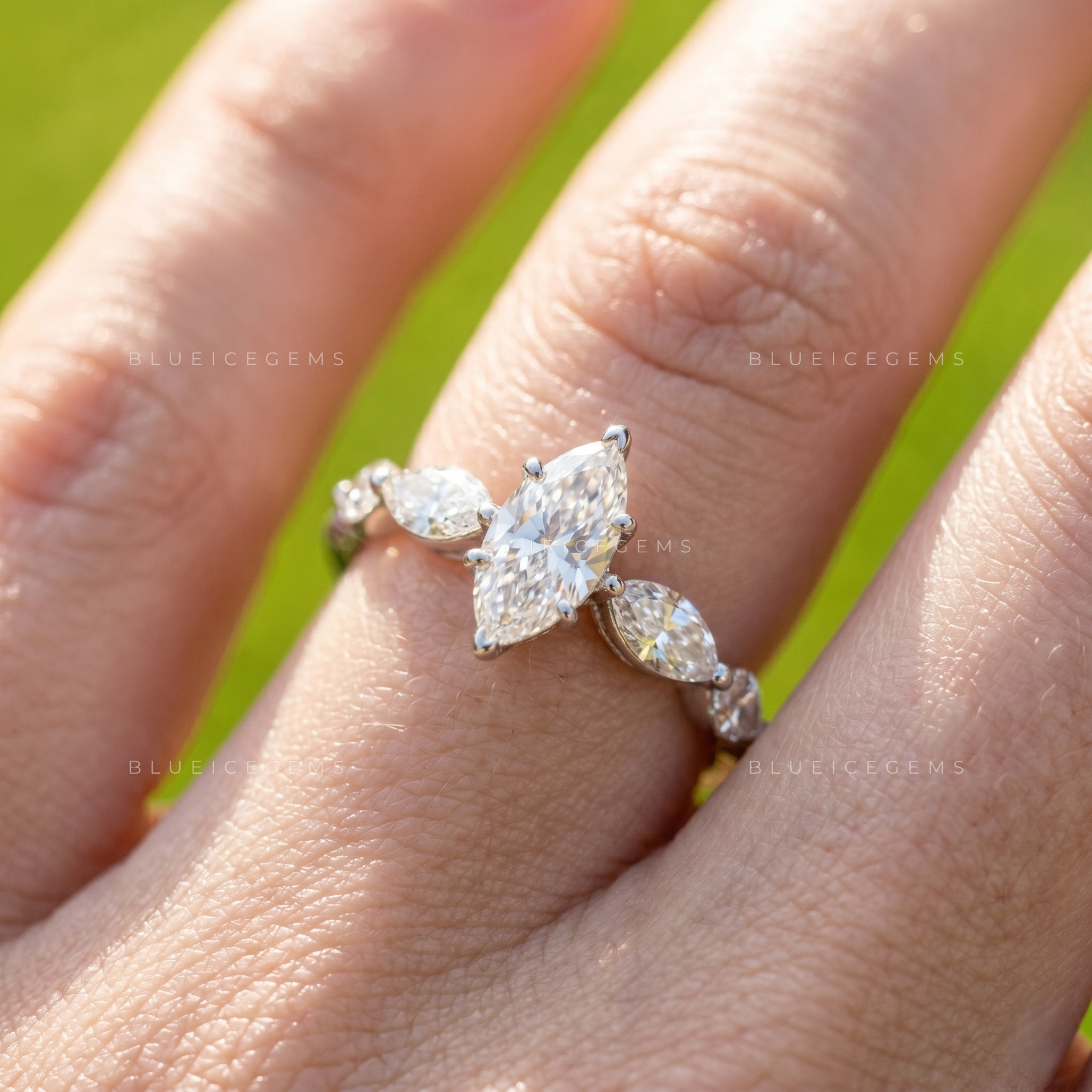 The "Marquise Symphony" Five-Stone Heirloom: E-F Color Radiance