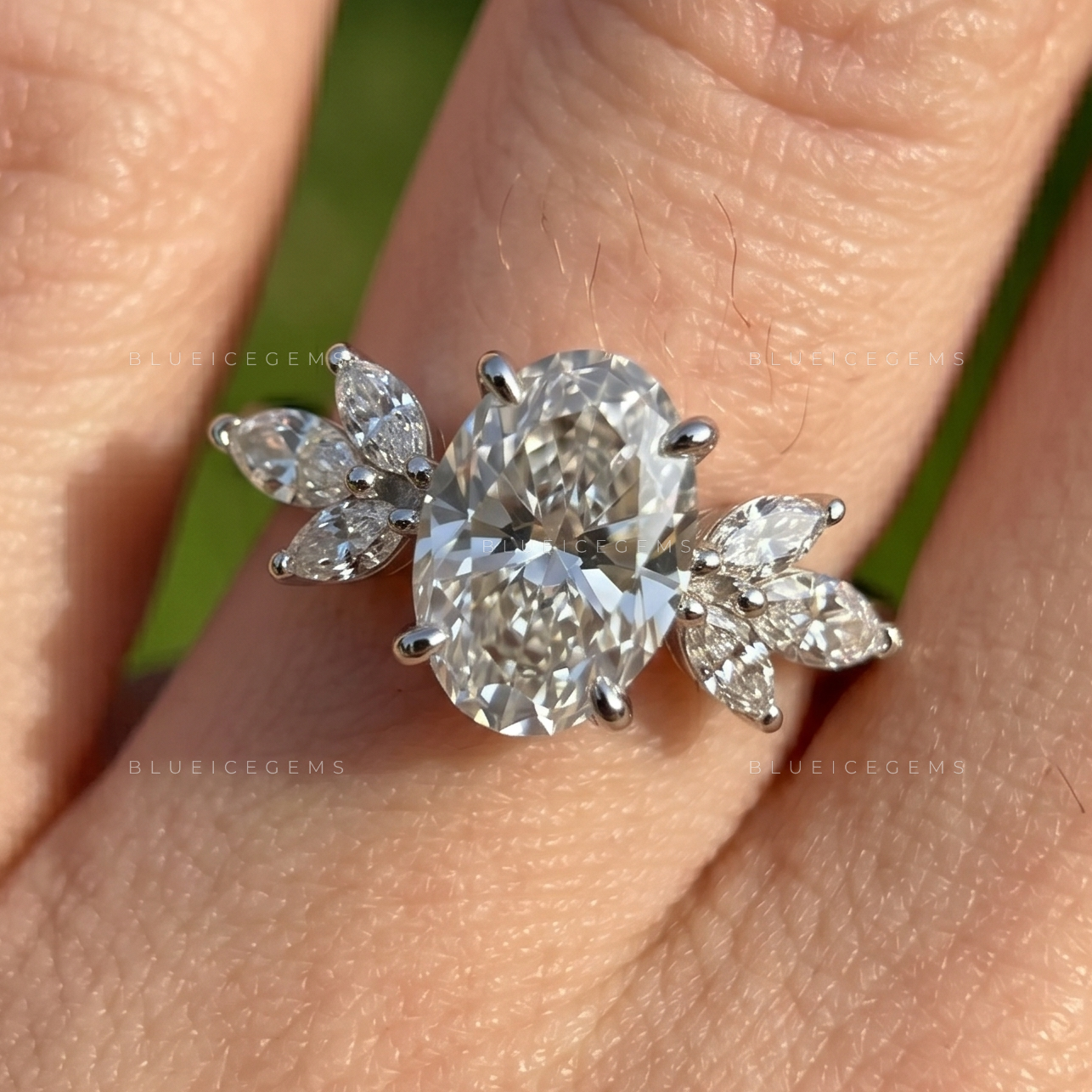 Luminous Harmony Oval Cut Solitaire Engagement Ring