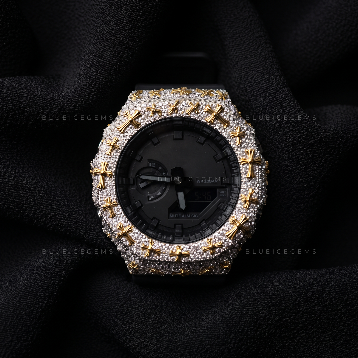 Golden Crossfire VVS1 Iced Watch