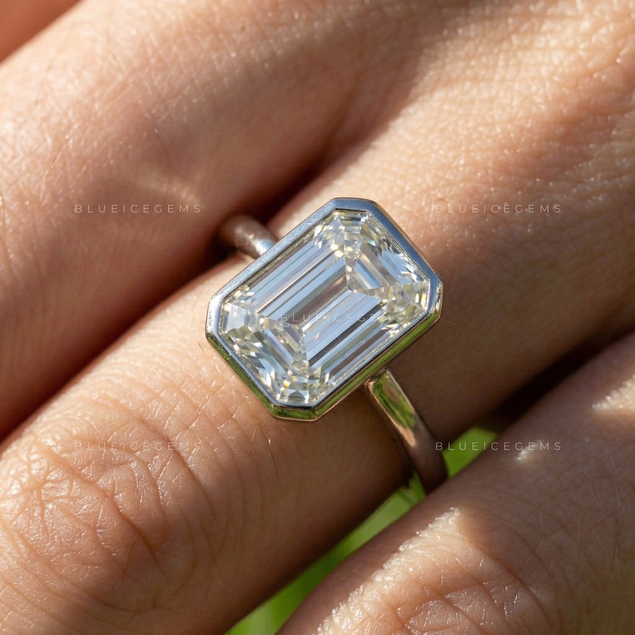 Timeless Sophistication Emerald Cut Solitaire Engagement Ring