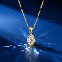 Marquise Solitaire Diamond Pendant