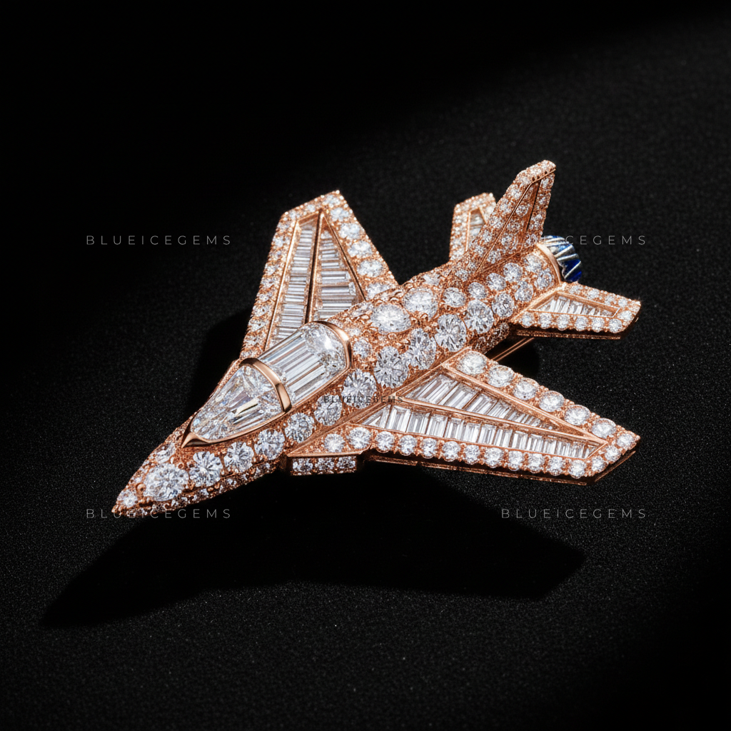 The Mach Sovereign: Bespoke Fighter Jet Statement Brooch