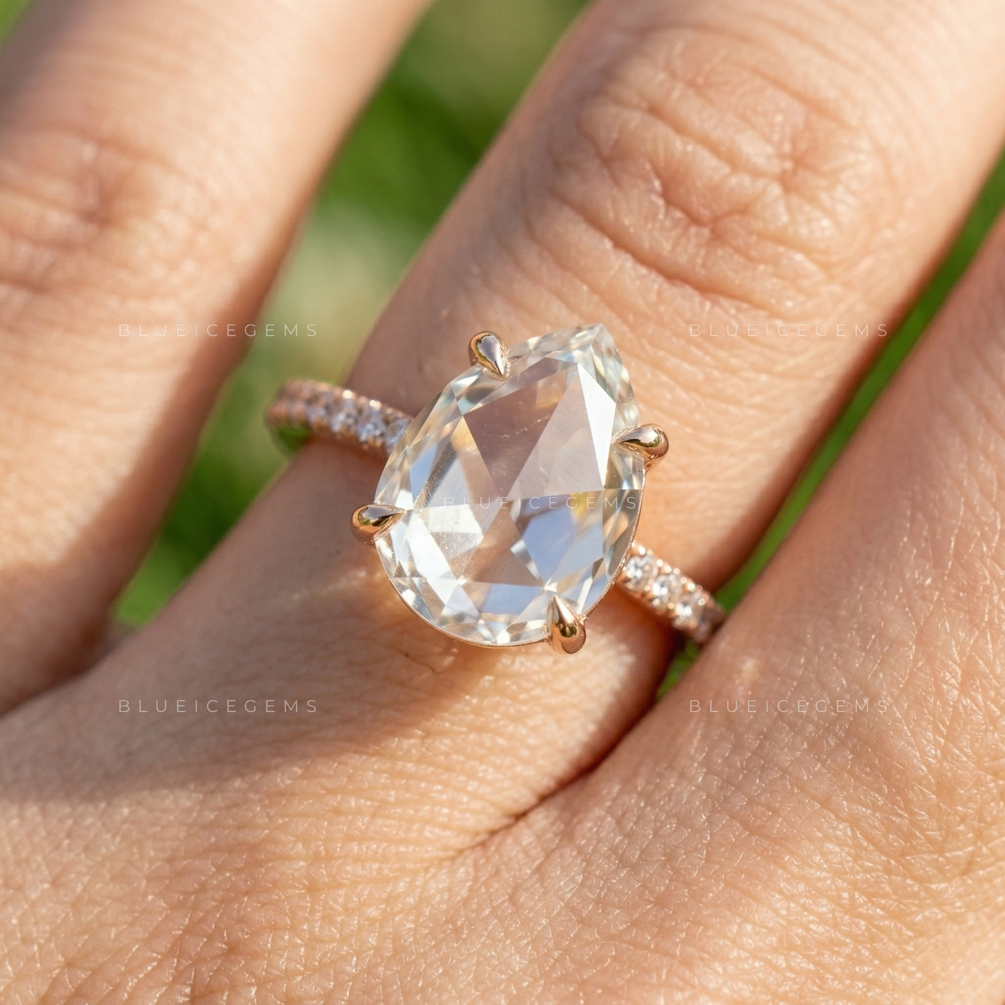 The "Vintage Soul" Pear Rose Cut: Dreamy Artisan Statement Ring