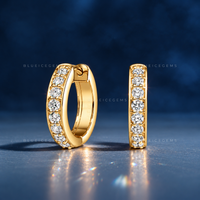 Classic Round Pavé Hoop Earrings