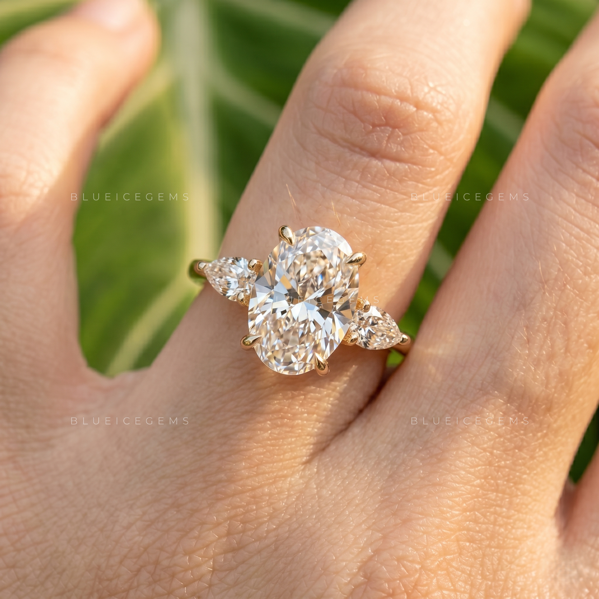 Eternal Horizon Oval Cut Three-Stone Trilogy Engagement Ring