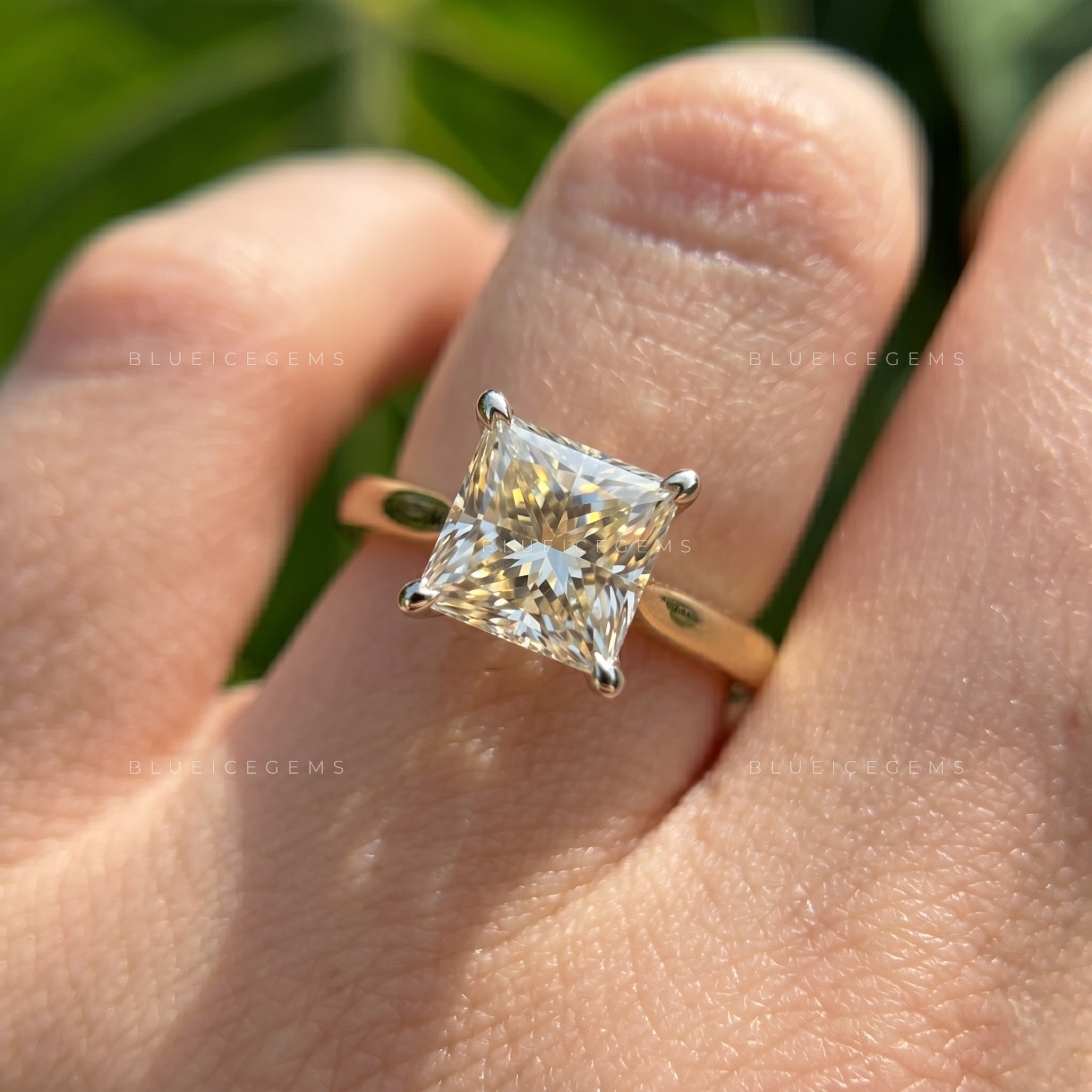 Modern Radiance Princess Cut Solitaire Engagement Ring