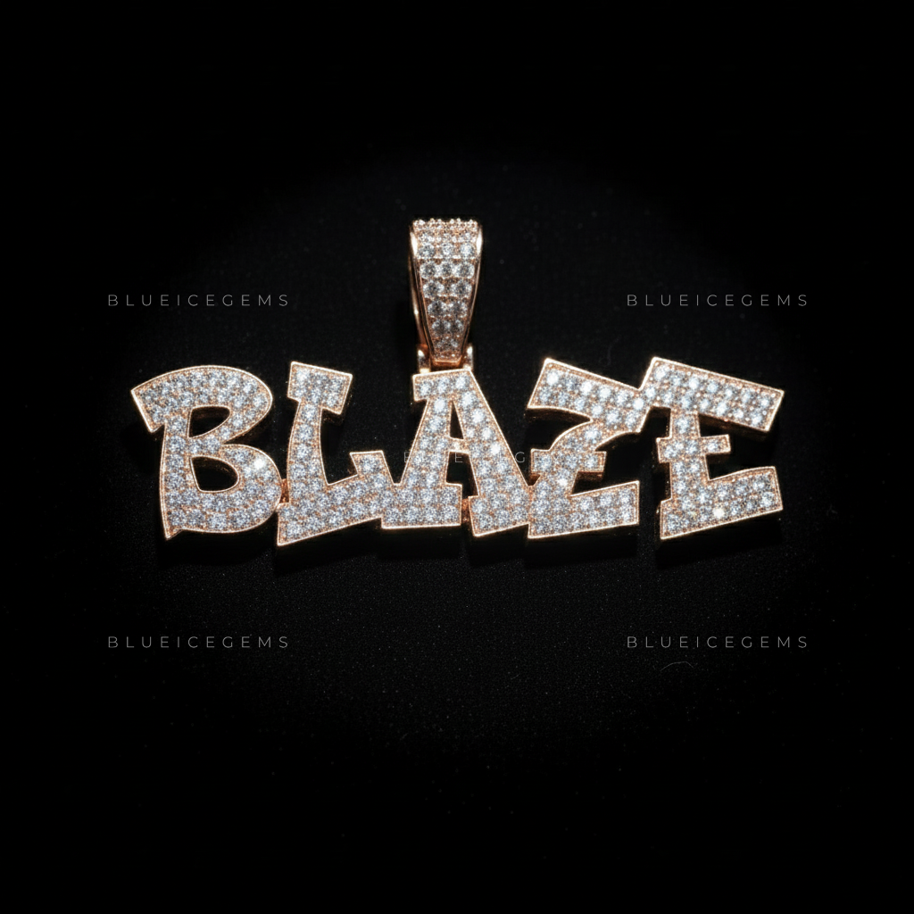"BLAZE" Custom Graffiti Script Pendant