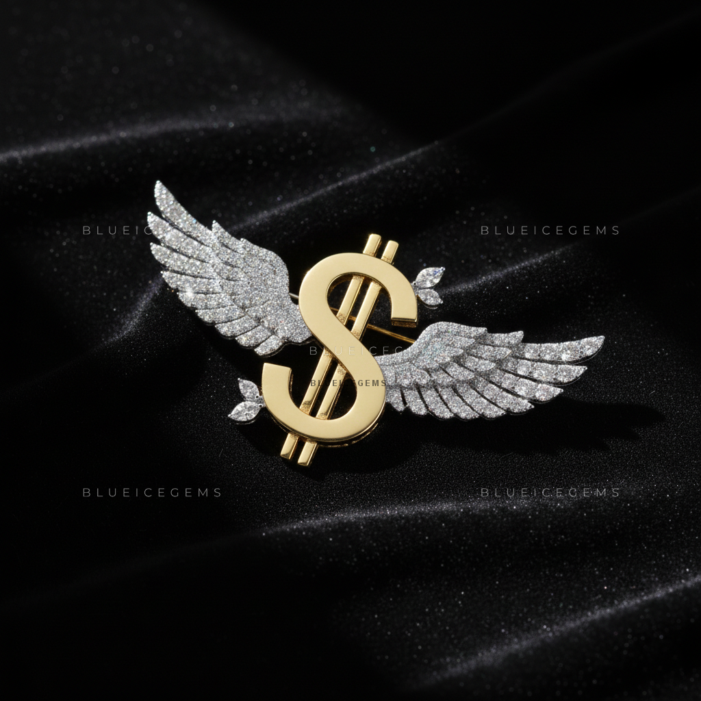 The Sovereign Hustle: Bespoke Winged Dollar Statement Brooch